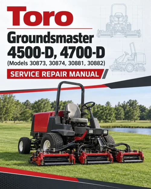Toro Groundsmaster 4500-D, 4700-D (Models 30873, 30874, 30881, 30882) Service Repair Manual Toro Groundsmaster 4500-D, 4700-D (Models 30873, 30874, 30881, 30882) Service Repair Manual