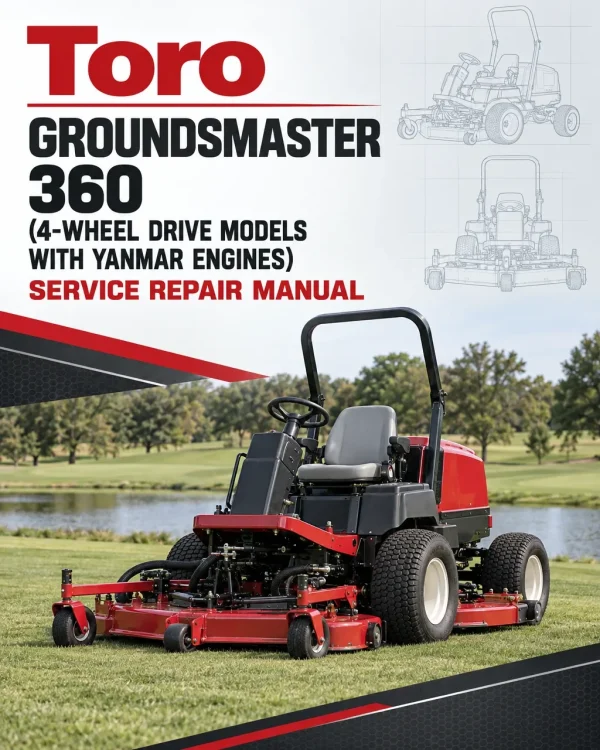 Toro Groundsmaster 360 (4-Wheel Drive Models with Yanmar Engines) Service Repair Manual