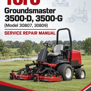 Toro Groundsmaster 3500-D, 3500-G (Model 30807, 30809) Service Repair Manual