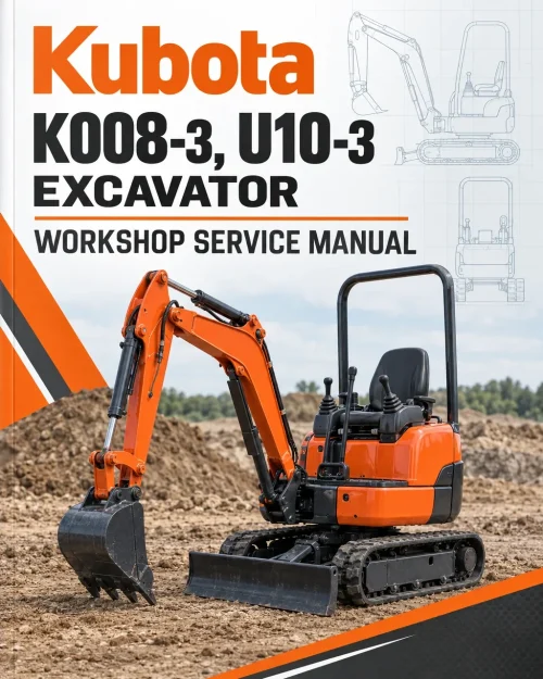 Kubota K008-3, U10-3 Excavator Workshop Service Manual Kubota K008-3, U10-3 Excavator Workshop Service Manual