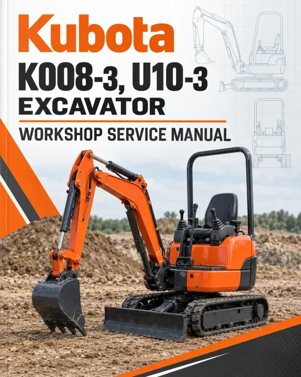 Kubota K008-3, U10-3 Excavator Workshop Service Manual