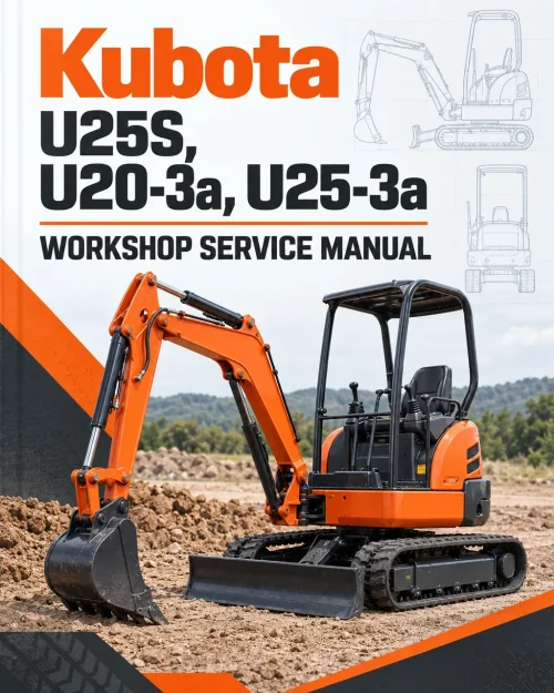Kubota U25S, U20-3a, U25-3a Workshop Service Manual Kubota U25S, U20-3a, U25-3a Workshop Service Manual