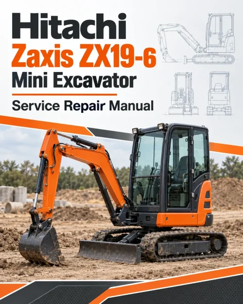 Hitachi Zaxis ZX19-6 Mini Excavator Service Repair Manual Hitachi Zaxis ZX19-6 Mini Excavator Service Repair Manual