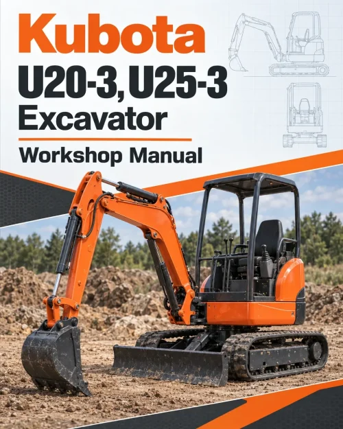 Kubota U20-3, U25-3 Excavator Workshop Manual