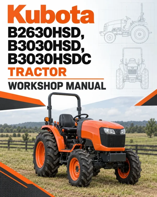 Kubota B2630HSD, B3030HSD, B3030HSDC Tractor Workshop Manual Kubota B2630HSD, B3030HSD, B3030HSDC Tractor Workshop Manual