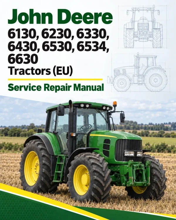 John Deere 6130, 6230, 6330, 6430, 6530, 6534, 6630 Tractors (EU) Service Repair Manual John Deere 6130, 6230, 6330, 6430, 6530, 6534, 6630 Tractors (EU) Service Repair Manual