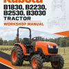 Kubota B1830, B2230, B2530, B3030 Tractor Workshop Manual
