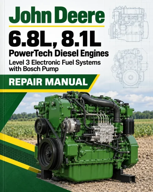 John Deere 6.8L, 8.1L PowerTech Diesel Engines Level 3 Electronic Fuel Systems with Bosch Pump Repair Manual John Deere 6.8L, 8.1L PowerTech Diesel Engines Level 3 Electronic Fuel Systems with Bosch Pump Repair Manual