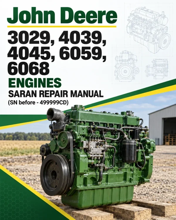 John Deere 3029, 4039, 4045, 6059, 6068 Engines Saran Repair Manual ( SN before - 499999CD)