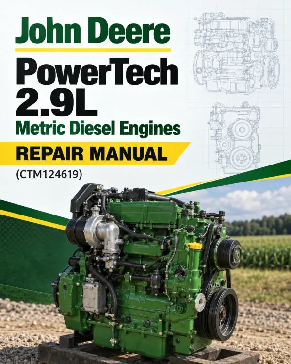 John Deere PowerTech 2.9L Metric Diesel Engines Repair Manual (CTM124619) John Deere PowerTech 2.9L Metric Diesel Engines Repair Manual (CTM124619)