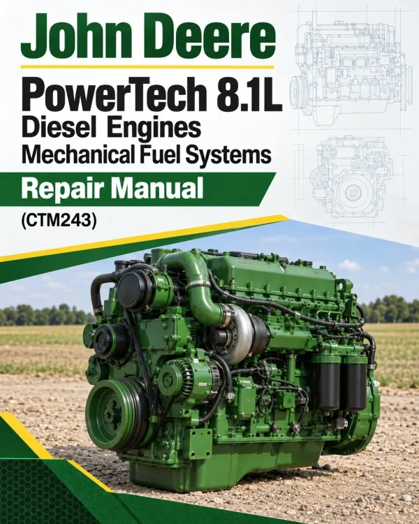John Deere PowerTech 8.1L Diesel Engines Mechanical Fuel Systems Repair Manual (CTM243)