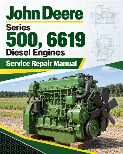 John Deere Series 500, 6619 Diesel Engines Service Repair Manual (CTM9)