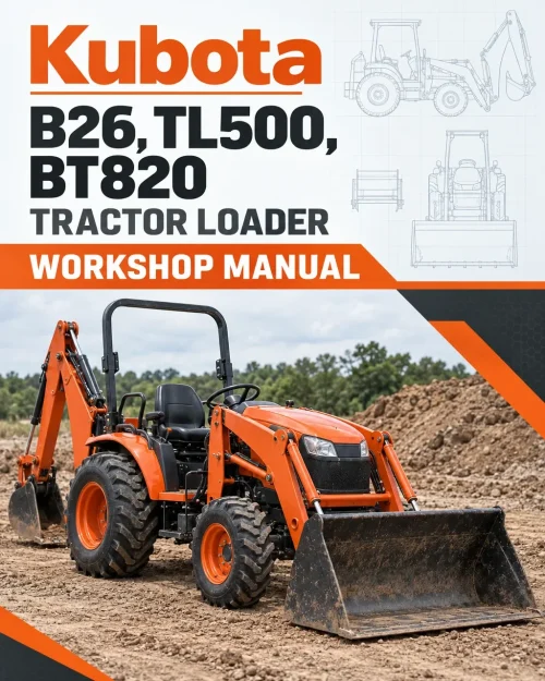 Kubota B26, TL500, BT820 Tractor Loader Workshop Manual Kubota B26, TL500, BT820 Tractor Loader Workshop Manual
