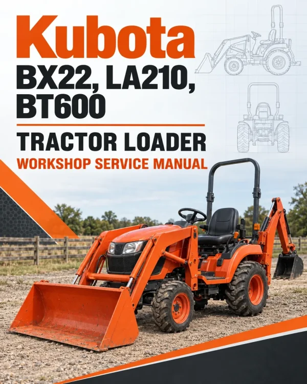 Kubota BX22, LA210, BT600 Tractor Loader Workshop Service Manual