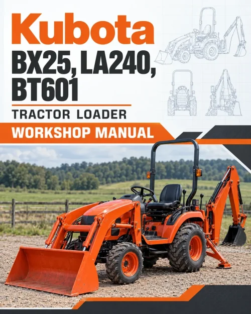 Kubota BX25, LA240, BT601 Tractor Loader Workshop Manual Kubota BX25, LA240, BT601 Tractor Loader Workshop Manual