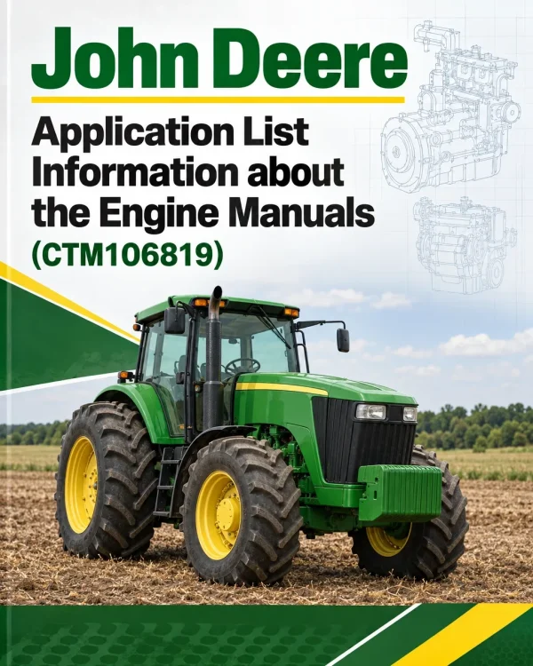 John Deere Application List Information about the Engine Manuals (CTM106819) John Deere Application List Information about the Engine Manuals (CTM106819)