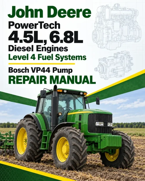 John Deere PowerTech 4.5L, 6.8L Diesel Engines Level 4 Fuel Systems - Bosch VP44 Pump Repair Manual