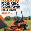 Kubota F2000, F2100, F2100E, F2400 Front Mower Workshop Service Manual