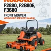 Kubota F2880, F2880E, F3680 Front Mower Workshop Service Manual