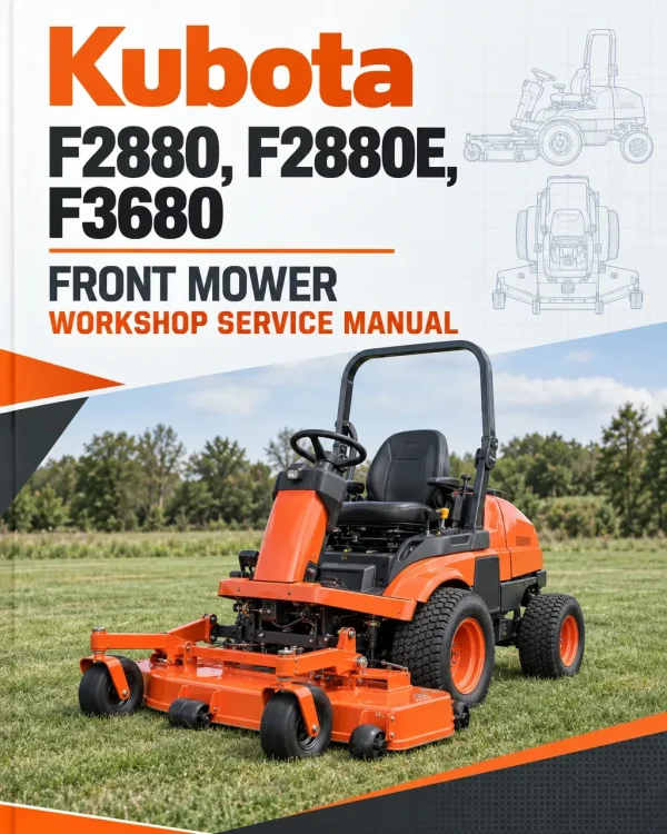 Kubota F2880, F2880E, F3680 Front Mower Workshop Service Manual
