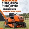 Kubota G1700, G1800, G1900, G2000 Lawn Mower Workshop Repair Manual