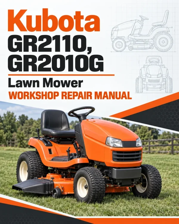 Kubota GR2110, GR2010G Lawn Mower Workshop Repair Manual Kubota GR2110, GR2010G Lawn Mower Workshop Repair Manual