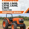 Kubota L3010, L3410, L3710, L4310, L4610 Tractor Workshop Manual Kubota L3010, L3410, L3710, L4310, L4610 Tractor Workshop Manual