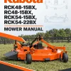 Kubota RCK48-15BX, RC48-15BX, RCK54-15BX, RCK54-22BX Mower Manual Kubota RCK48-15BX, RC48-15BX, RCK54-15BX, RCK54-22BX Mower Manual