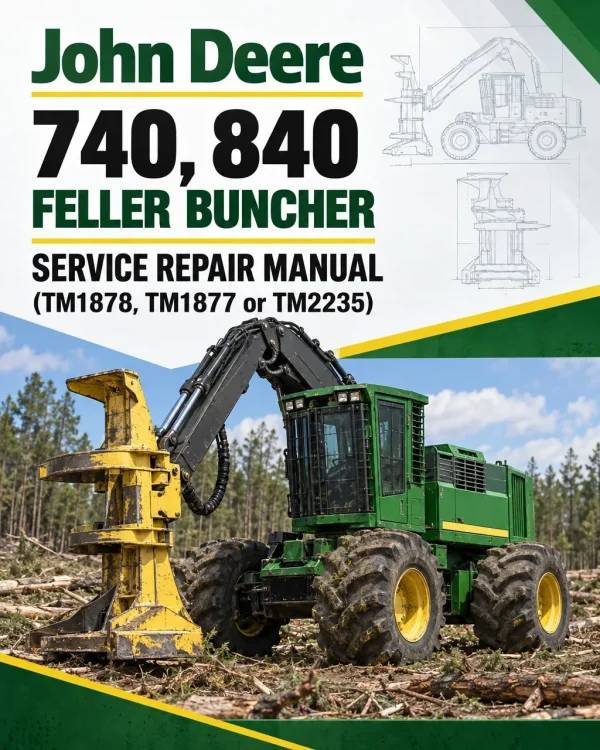 John Deere 740, 840 Feller Buncher Service Repair Manual (TM1878, TM1877 or TM2235)