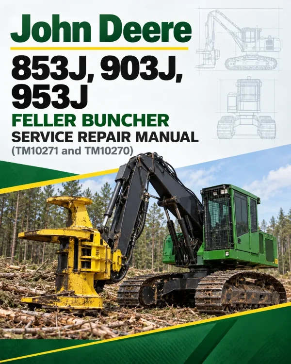 John Deere 853J, 903J, 953J Feller Buncher Service Repair Manual (TM10271 and TM10270)
