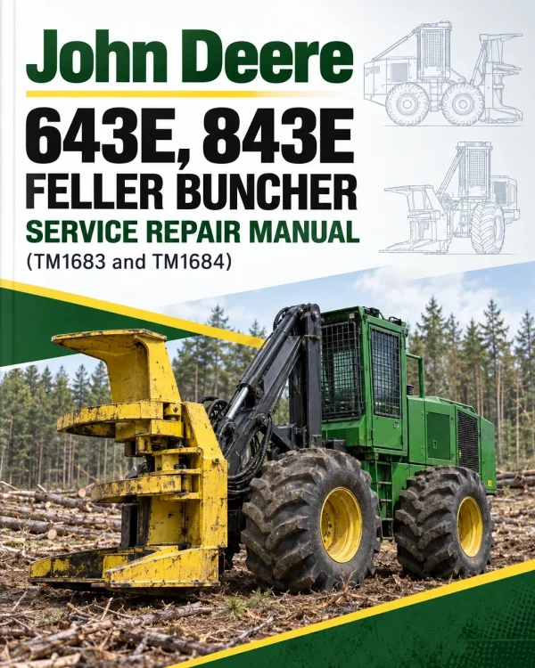 John Deere 643E, 843E Feller Buncher Service Repair Manual (TM1683 and TM1684)