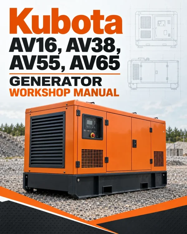 Kubota AV16, AV38, AV55, AV65 Generator Workshop Manual