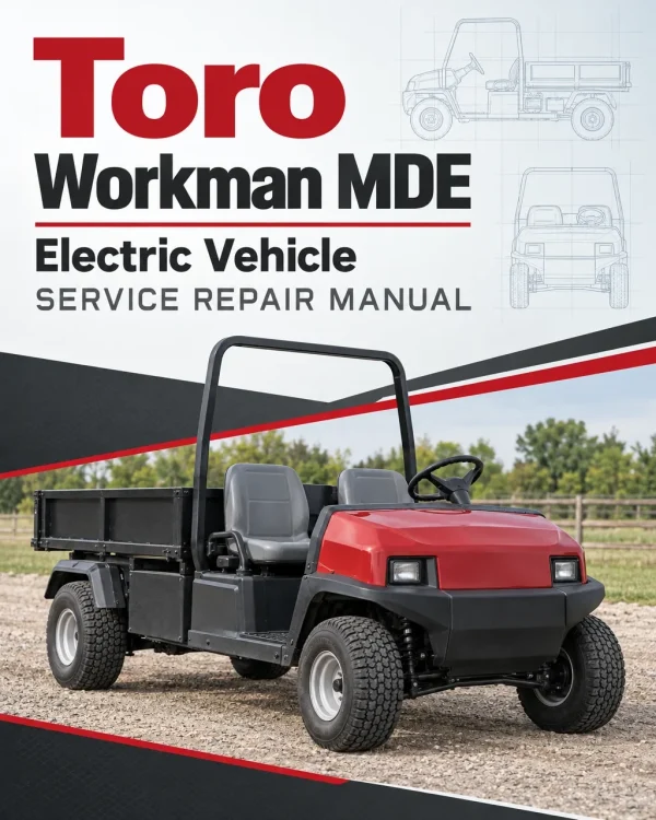 Toro Workman MDE Electric Vehicle Service Repair Manual