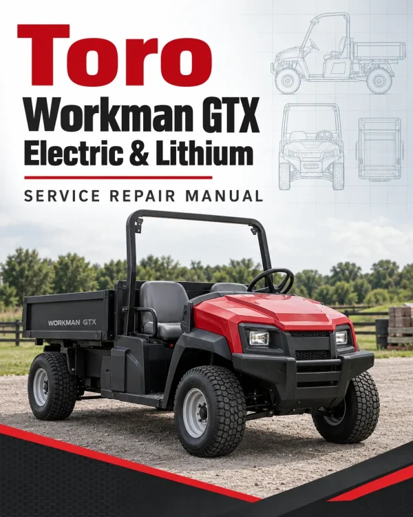 Toro Workman GTX Electric & Lithium Service Repair Manual