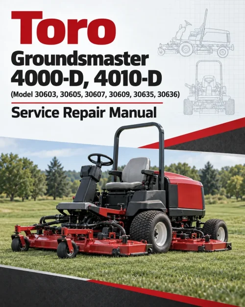 Toro Groundsmaster 4000-D, 4010-D (Model 30603, 30605, 30607, 30609, 30635, 30636) Service Repair Manual Toro Groundsmaster 4000-D, 4010-D (Model 30603, 30605, 30607, 30609, 30635, 30636) Service Repair Manual