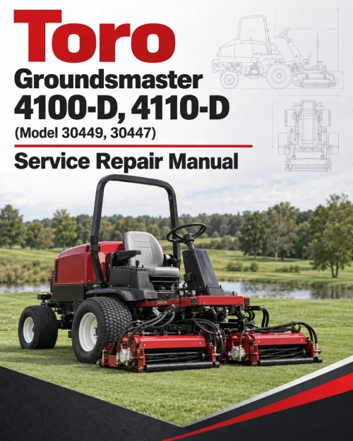 Toro Groundsmaster 4100-D, 4110-D (Model 30449, 30447) Service Repair Manual