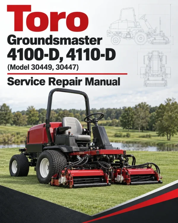 Toro Groundsmaster 4100-D, 4110-D (Model 30449, 30447) Service Repair Manual