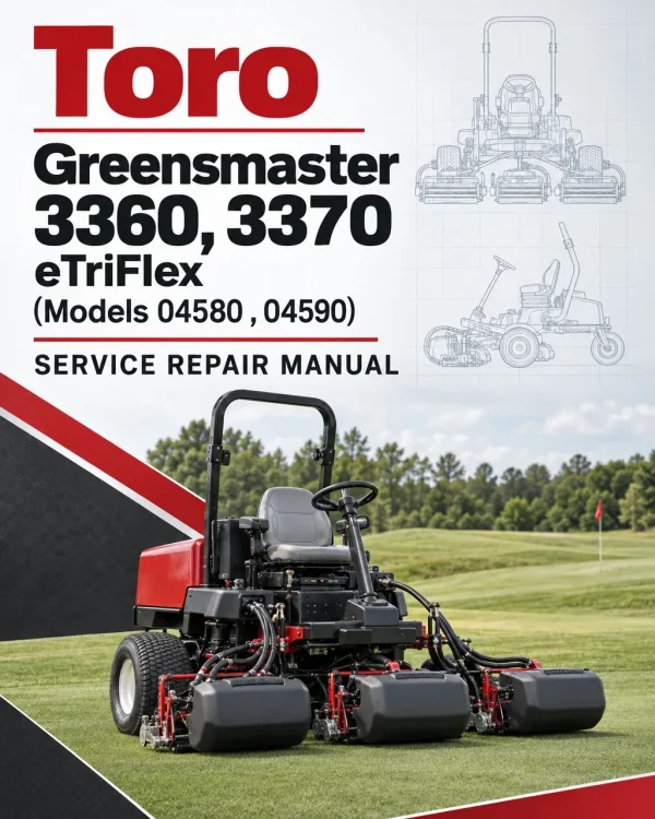 Toro Greensmaster 3360, 3370 eTriFlex (Models 04580 , 04590) Service Repair Manual Toro Greensmaster 3360, 3370 eTriFlex (Models 04580 , 04590) Service Repair Manual