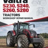Valtra S230, S240, S260, S280 Tractors Workshop Repair Manual Valtra S230, S240, S260, S280 Tractors Workshop Repair Manual