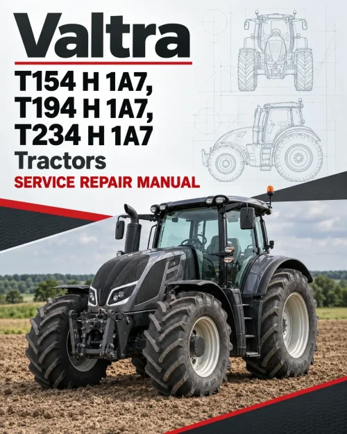 Valtra T154 H 1A7, T194 H 1A7, T234 H 1A7 Tractors (Stage III A) Service Repair Manual Valtra T154 H 1A7, T194 H 1A7, T234 H 1A7 Tractors (Stage III A) Service Repair Manual