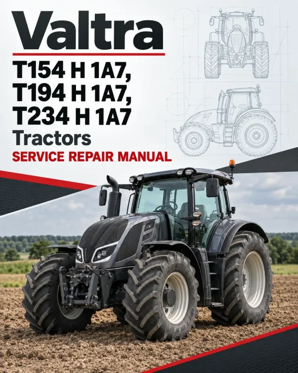 Valtra T154 H 1A7, T194 H 1A7, T234 H 1A7 Tractors (Stage III A) Service Repair Manual