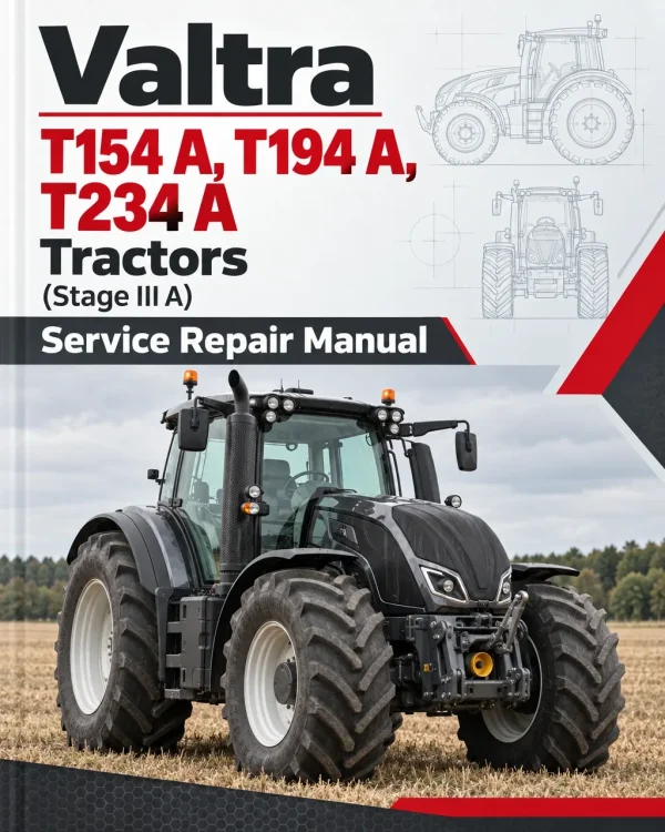 Valtra T154 A, T194 A, T234 A Tractors (Stage III A) Service Repair Manual Valtra T154 A, T194 A, T234 A Tractors (Stage III A) Service Repair Manual