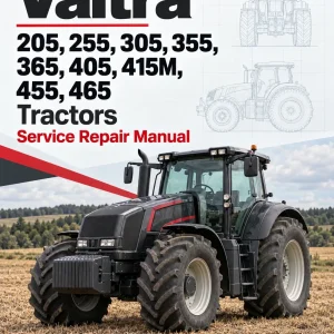 Valtra 205, 255, 305, 355, 365, 405, 415M, 455, 465 Tractors Service Repair Manual