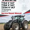 Valtra T154 V 1A7, T194 V 1A7, T234 V 1A7 Tractors (Stage III A) Service Repair Manual Valtra T154 V 1A7, T194 V 1A7, T234 V 1A7 Tractors (Stage III A) Service Repair Manual
