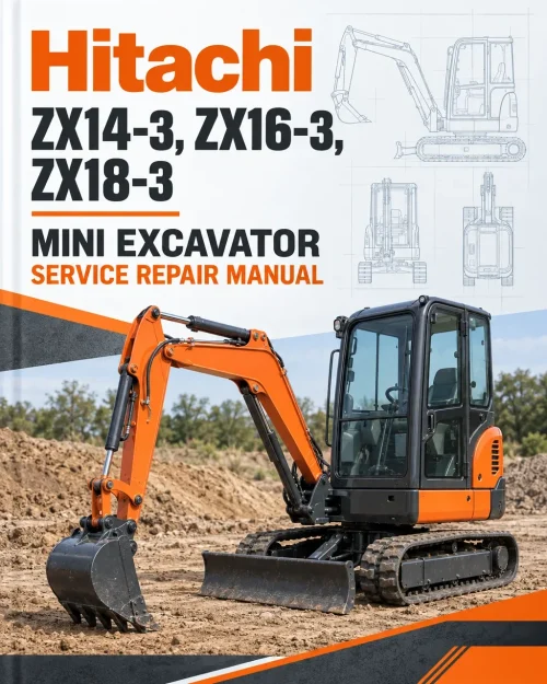 Hitachi ZX14-3, ZX16-3, ZX18-3 Mini Excavator Service Repair Manual