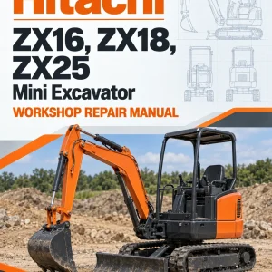 Hitachi ZX16, ZX18, ZX25 Mini Excavator Workshop Repair Manual Hitachi ZX16, ZX18, ZX25 Mini Excavator Workshop Repair Manual