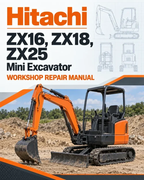 Hitachi ZX16, ZX18, ZX25 Mini Excavator Workshop Repair Manual Hitachi ZX16, ZX18, ZX25 Mini Excavator Workshop Repair Manual
