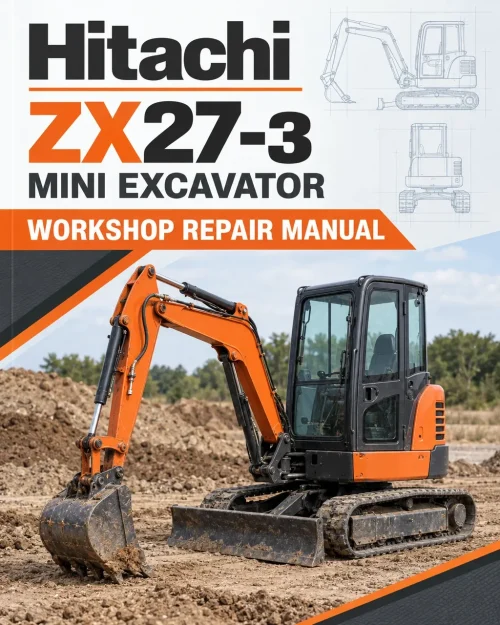 Hitachi ZX27-3 Mini Excavator Workshop Repair Manual