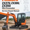 Hitachi ZX27U, ZX30U, ZX35U Mini Excavator Service Repair Manual Hitachi ZX27U, ZX30U, ZX35U Mini Excavator Service Repair Manual