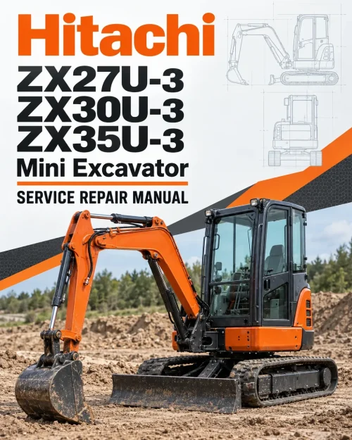 Hitachi ZX27U-3, ZX30U-3, ZX35U-3 Mini Excavator Service Repair Manual Hitachi ZX27U-3, ZX30U-3, ZX35U-3 Mini Excavator Service Repair Manual